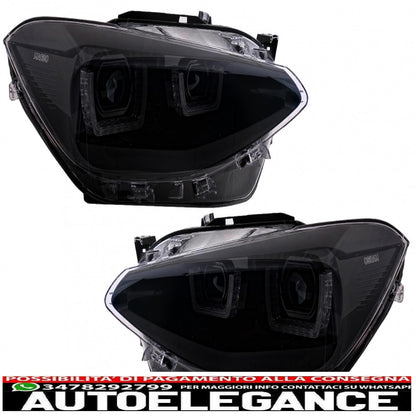 osram ledriving full led headlights suitable for bmw serie 1 f20 f21 (06.2011-03.2015) with direction indicators on the mirrors osram full ledriving dynamic sequential cornering lights