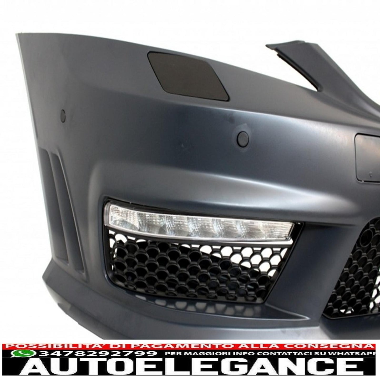 kit carrozzeria adatto per mercedes w221 (2005-2011) s65 design con griglia centrale nero pianoforte e minigonne laterali