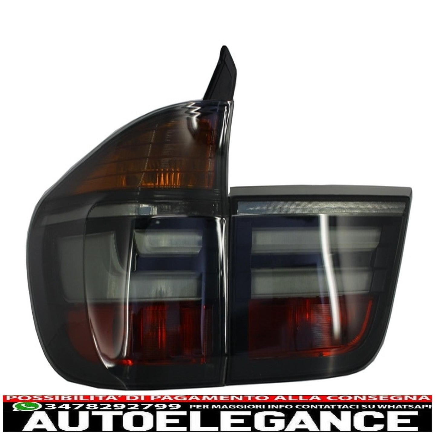 led rear lights suitable for bmw x5 e70 (2007-2010) light bar lci facelift smoke look