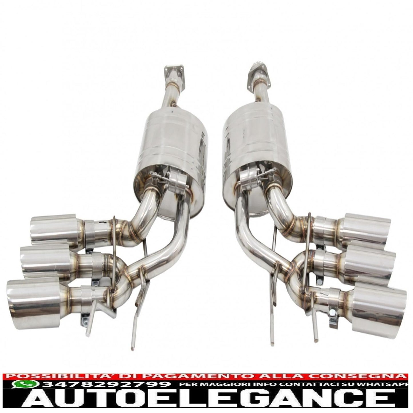 complete exhaust system suitable for mercedes g-class w463 (2009-2018) g500 g55 g63 g65 triple exhaust pipes with electronic valve
