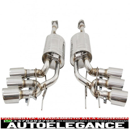 complete exhaust system suitable for mercedes g-class w463 (2009-2018) g500 g55 g63 g65 triple exhaust pipes with electronic valve
