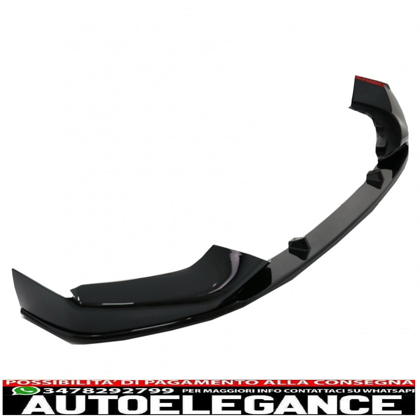 Front Bumper Spoiler Lip Fit For BMW 5 Series G30 Limousine G31 Touring (2017-2019) M Sport Design Piano Black 