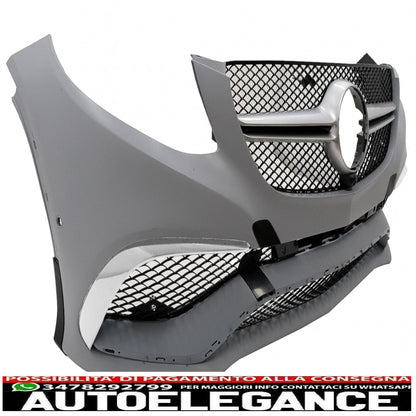 body kit suitable for mercedes gle coupe c292 sport line (2015-2019) with black exhaust tips