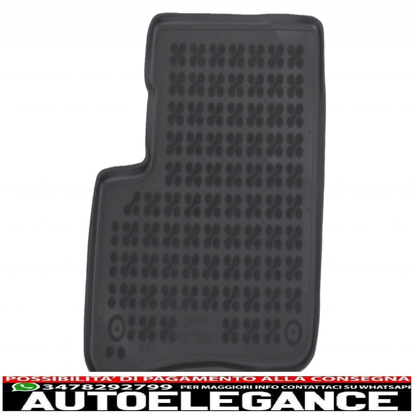 Black rubber mat suitable for Toyota Yaris XP10 Hatchback (1999-2005)