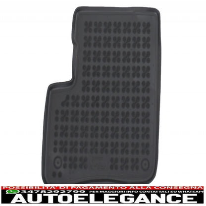 Black rubber mat suitable for Toyota Yaris XP10 Hatchback (1999-2005)