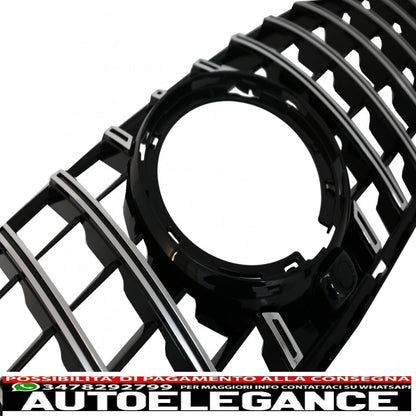 griglia anteriore centrale adatta per mercedes glc x253 c253 facelift (2020 in poi) standard e fuoristrada gtr panamericana design cromato
