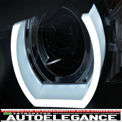3D U-LED Xenon Headlights for BMW 3 E90 Limousine E91 Touring 03.2005-08.2008 LHD Black 