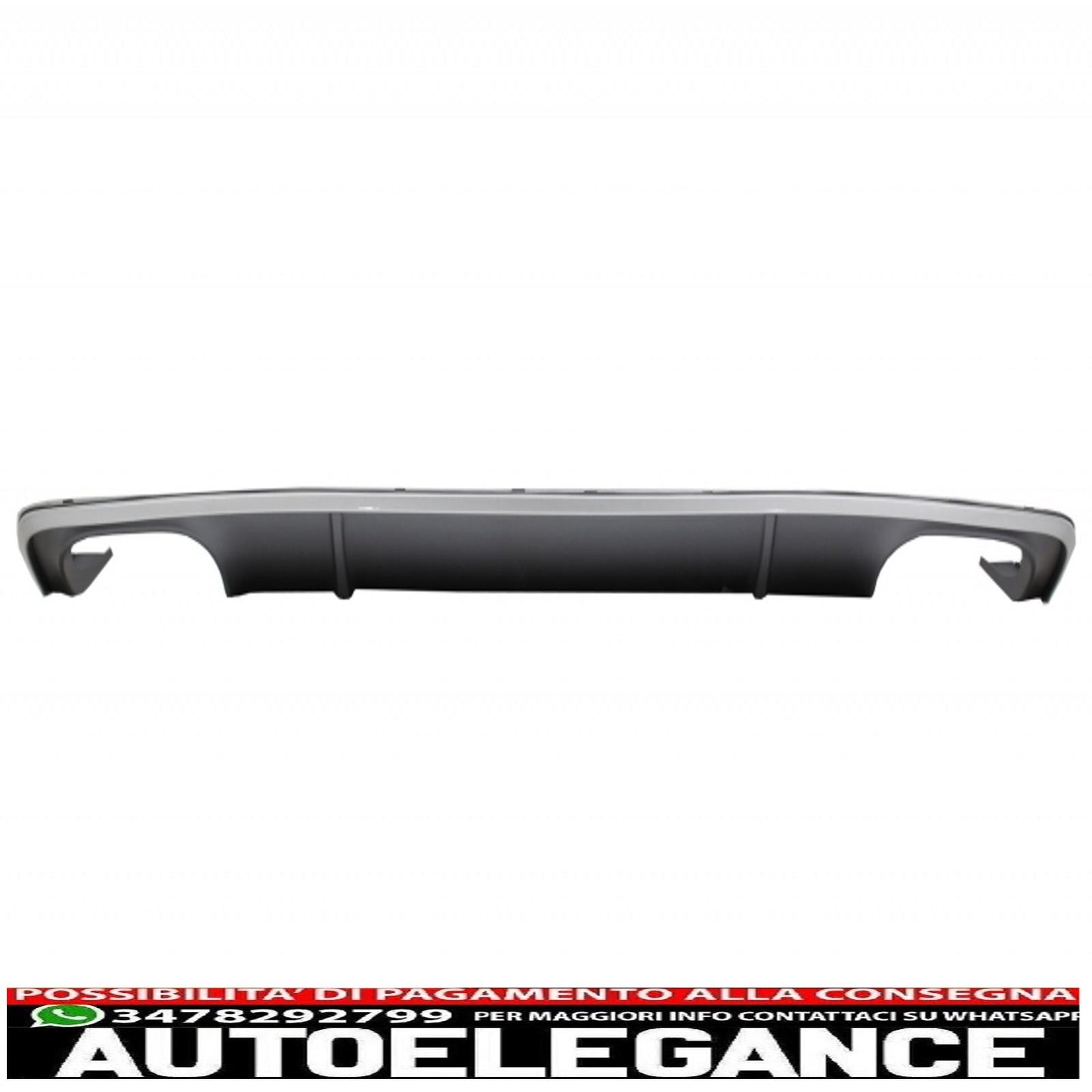 Diffusore paraurti posteriore con terminali di scarico terminali di scarico adatti per audi a4 b9 8w berlina avant s-line (2016-2018) s4 design