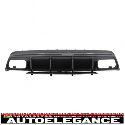 Diffusore mantovana paraurti posteriore con terminali di scarico nero adatto per mercedes w176 classe a (2013-2018) a45 restyling design carbon look