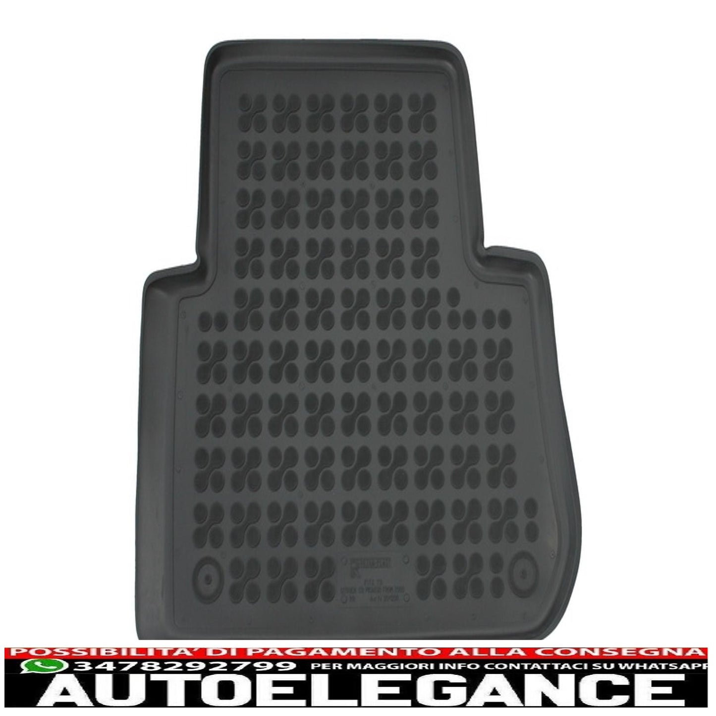 Black rubber mat suitable for citroen c3 picasso (2009-2016)