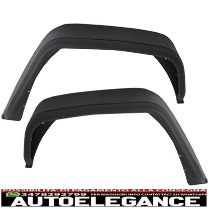 Flat Steel Rear Mud Flaps with Crusher Tube Fit for Jeep Wrangler / Rubicon JK (2007-2017) 