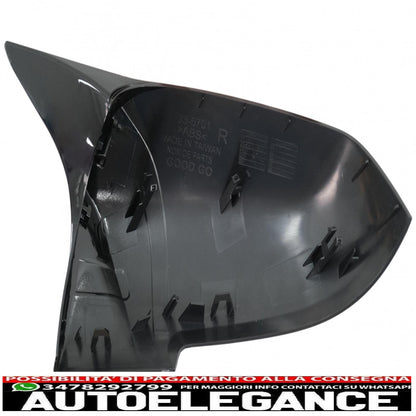 Left Rear Diffuser Double Outlet with Boot Spoiler and Mirror Covers Suitable for BMW 4 Series Coupe F32 (2013-up) M4 CSL M Performance Design Piano Black 