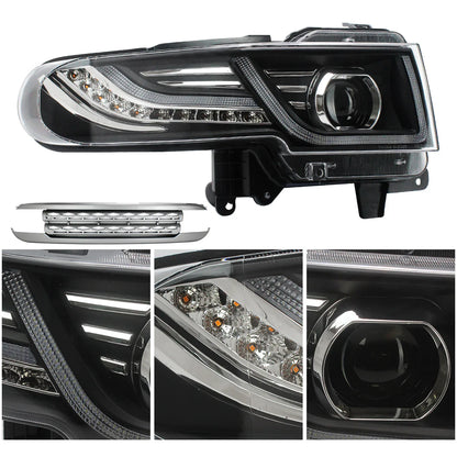 Fari a LED per Toyota Fj Cruiser con griglia 2007-2015 con indicatori sequenziali (lampadine non incluse)