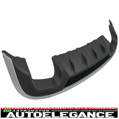 Rear bumper valance diffuser suitable for audi a3 8v restyling hatchback sportback (2016-2019) standard bumper (se) s3 design
