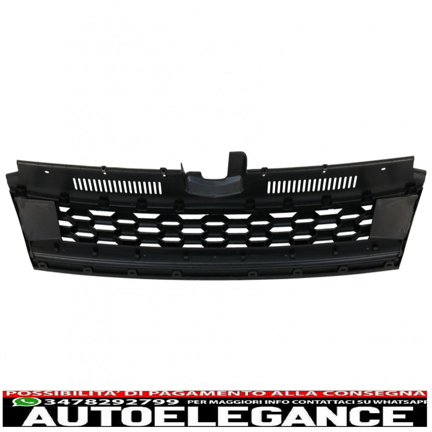 central grille without badge suitable for vw golf 7.5 vii facelift (2017-up) gti design red and chrome