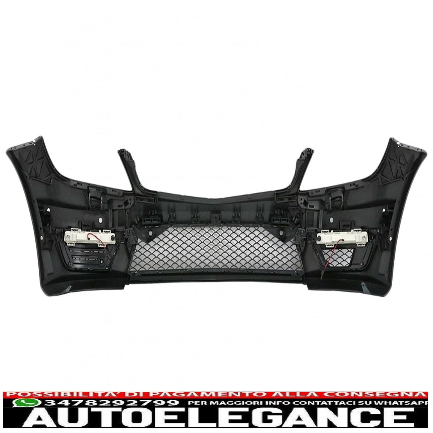 Body kit with black sport front grille suitable for mercedes c-class w204 (2007-2014) restyling c63 design