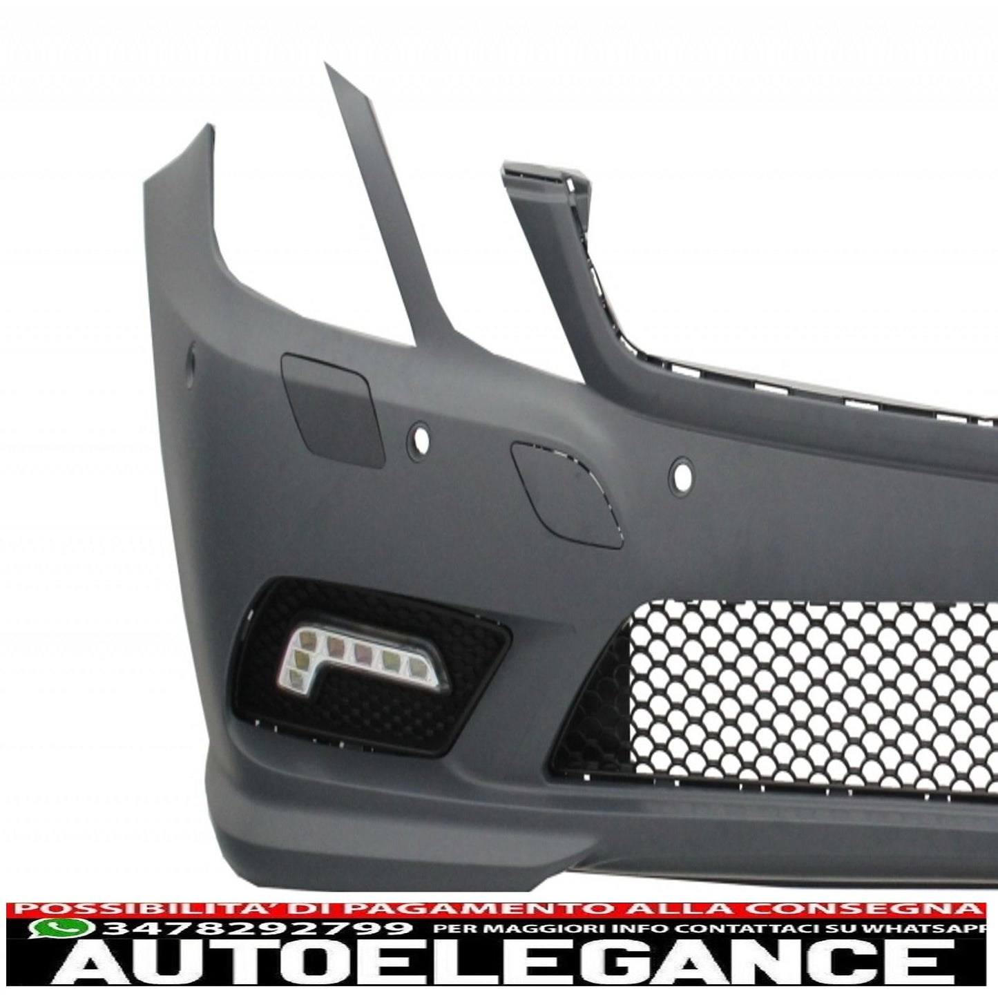 paraurti anteriore con griglia anteriore panamericana adatto per mercedes classe e c207 w207 a207 (2009-2012) coupe cabrio sport line design