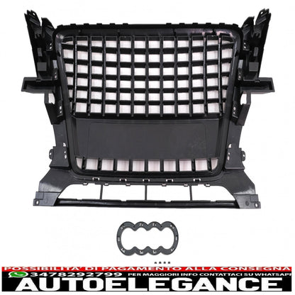 griglia anteriore adatta per audi q5 8r (2008-2011) nero opaco