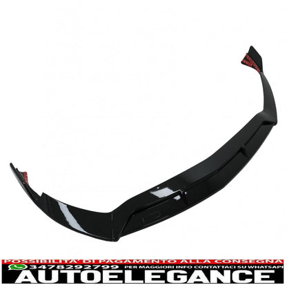 Front Bumper Spoiler Lip Fit For Mercedes A Class W177 V177 (2018-up) Piano Black 
