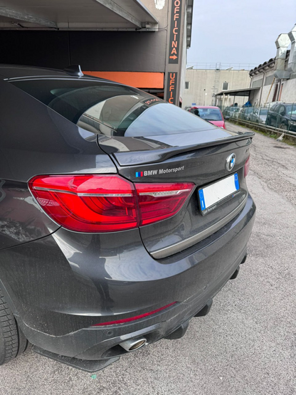 SPOILER POSTERIORE ADATTO PER BMW X6 F16 2014-2019 LOOK M DESIGN GREZZO