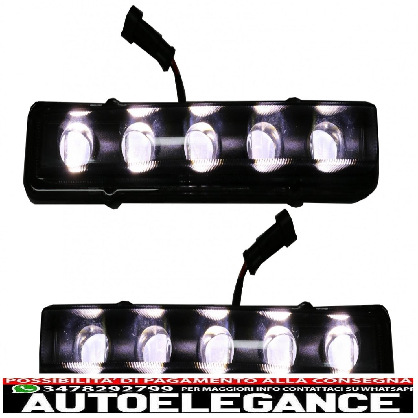 black drl led daytime running lights suitable for mercedes g class w463 (1989-2012) g65 black design 