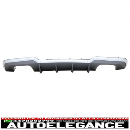 Diffusore mantovana paraurti posteriore con sistema di scarico adatto per audi a3 8v restyling hatchback sportback (2016-2019) paraurti s-line design s3