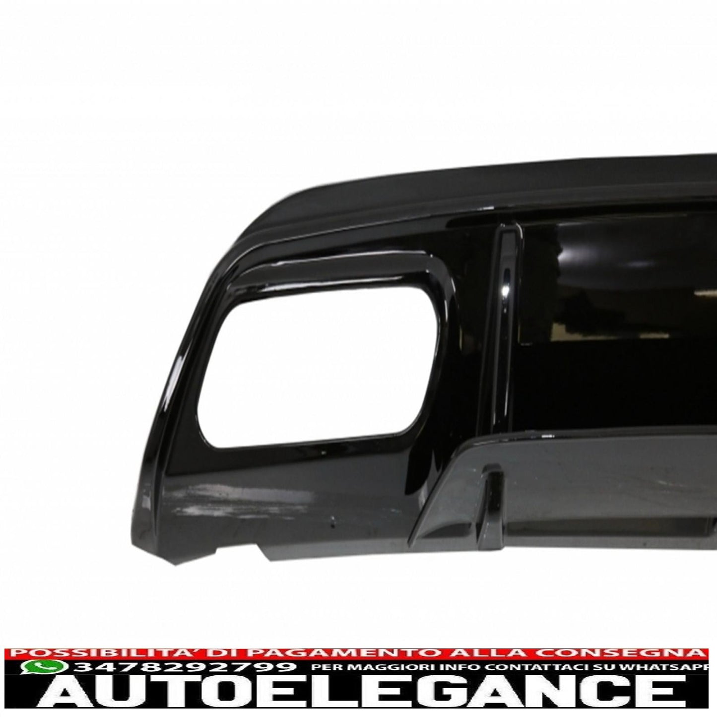 diffusore posteriore edizione nera con finali marmitta adatto per mercedes classe a w176 (2012-2018) a45 design restyling