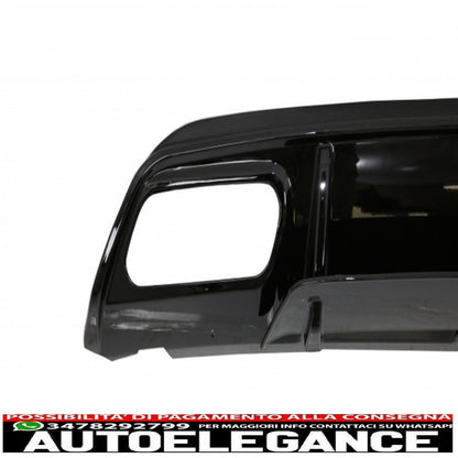 diffusore posteriore edizione nera con finali marmitta adatto per mercedes classe a w176 (2012-2018) a45 design restyling