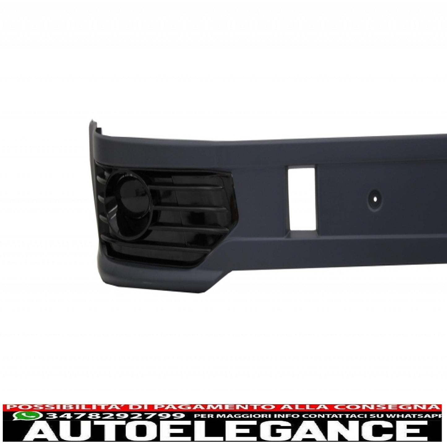 Additional front bumper spoiler suitable for VW Transporter Multivan Caravelle T5 T5.1 Facelift (2010-2015) with badgeless front grille and Sportline design 