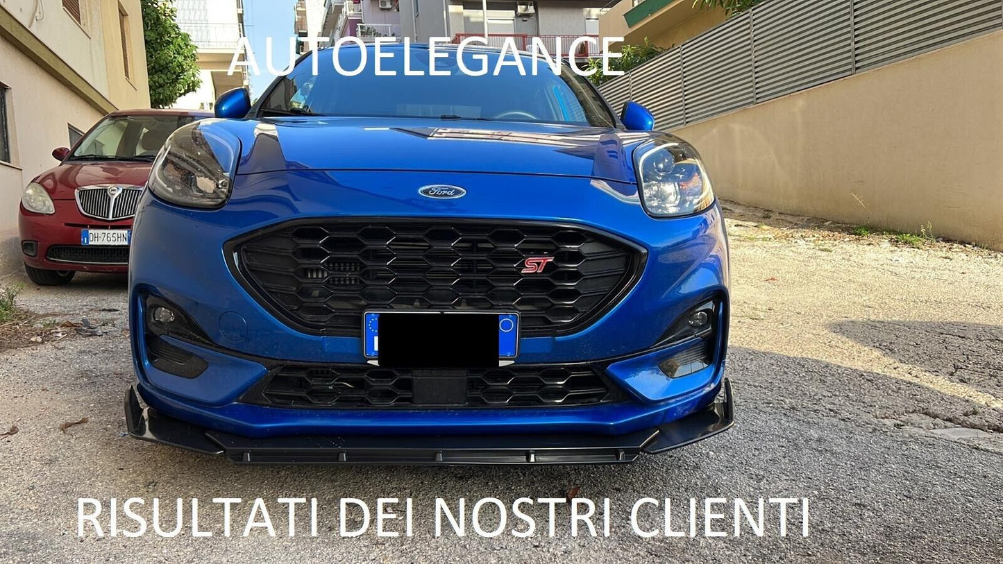 SPLITTER FORD PUMA 2019+ LIP GLOSS BLACK UNDER BUMPER ABS