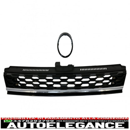central grille without badge suitable for vw golf 7.5 facelift (2017-up) gti design chrome 