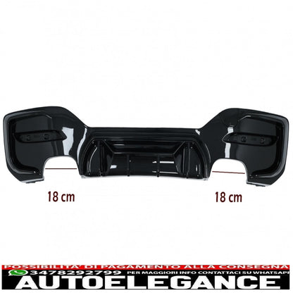 Spoiler per paraurti anteriore adatto per BMW Serie 1 F20 F21 LCI (2015-2019) con paraurti posteriore spoiler mantovana diffusore e estensioni minigonne laterali Hatchback M Sport Piano Black
