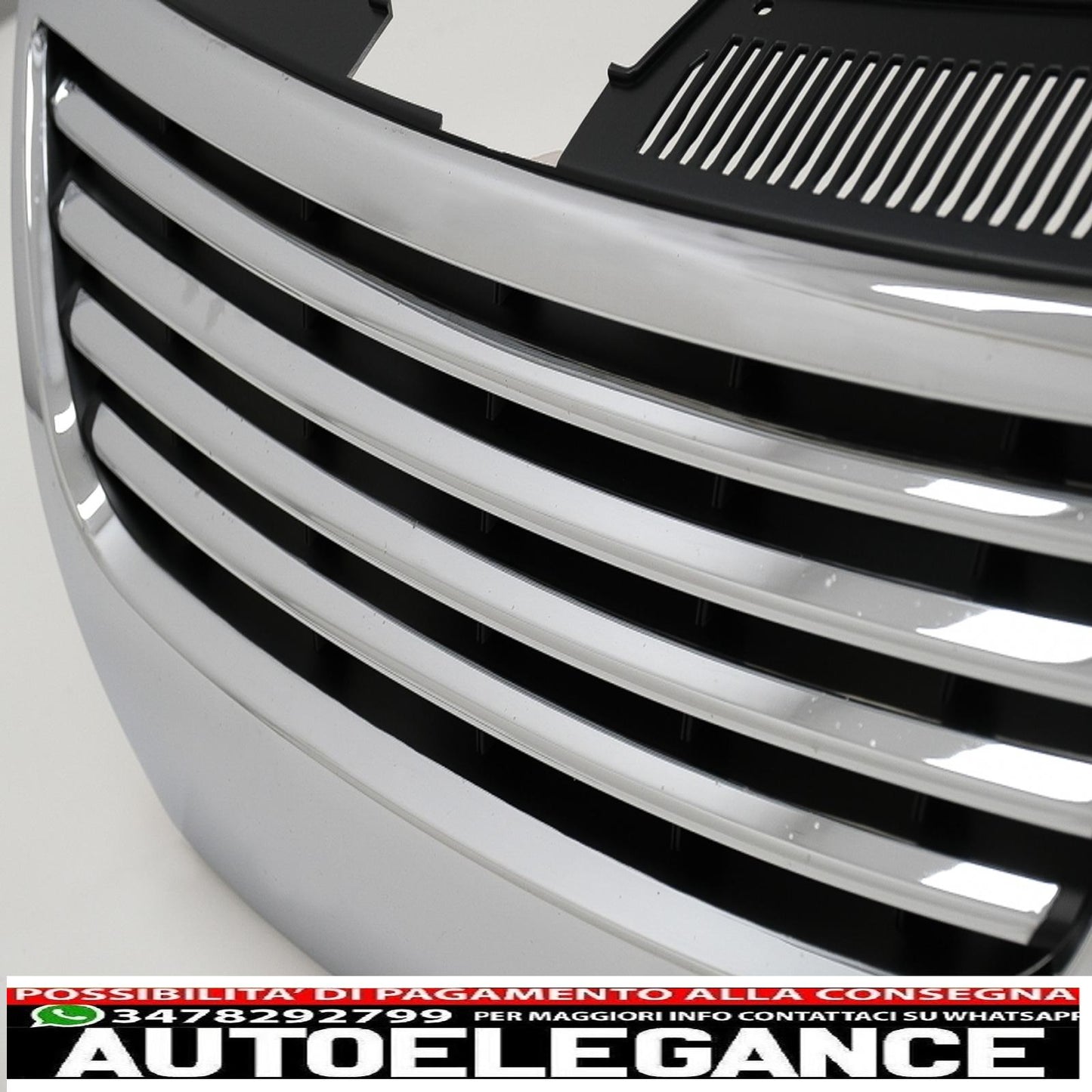 Griglia anteriore centrale senza badge adatta per vw passat b6 3c (2005-2010) cromata