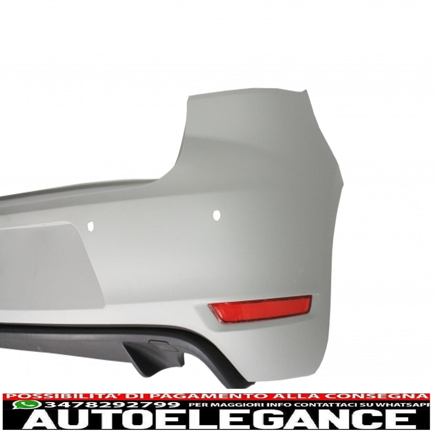 Rear bumper and roof spoiler with LED brake light suitable for vw golf 6 vi (2008-2012) gti design 