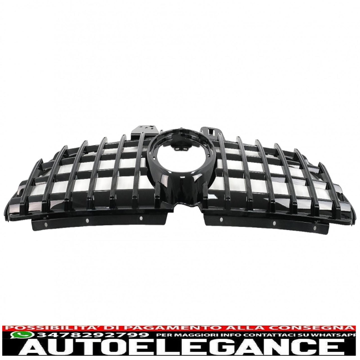 central grille suitable for mercedes v class w447 facelift (2020 onwards) gt r design panamericana black 