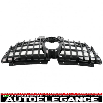 central grille suitable for mercedes v class w447 facelift (2020 onwards) gt r design panamericana black 