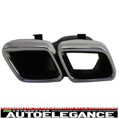 Exhaust muffler tips for mercedes benz c class w205 s205 c205 a205 gle c292 e class w213 s class w222 gle w166 glc w253 x253 c253 c217 (2014-up) a-design