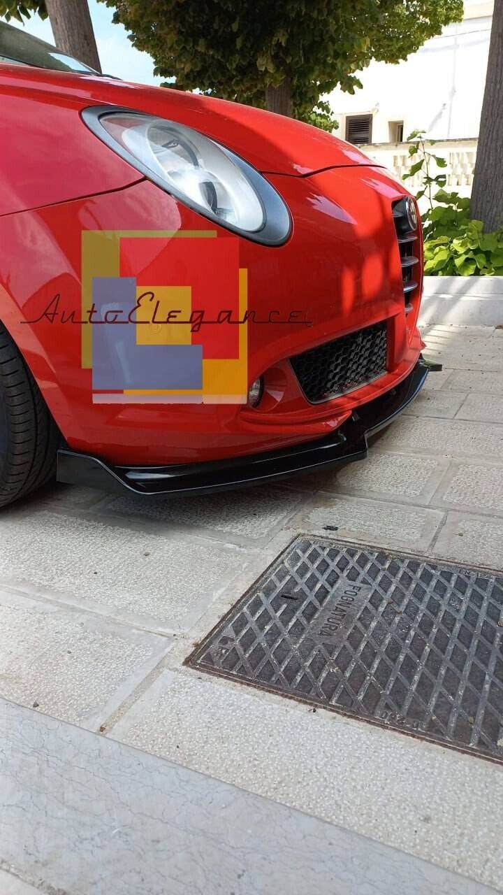 SPOILER BLADE UNDER FRONT BUMPER FOR ALFA ROMEO MITO ABS BLACK SPLITTER 