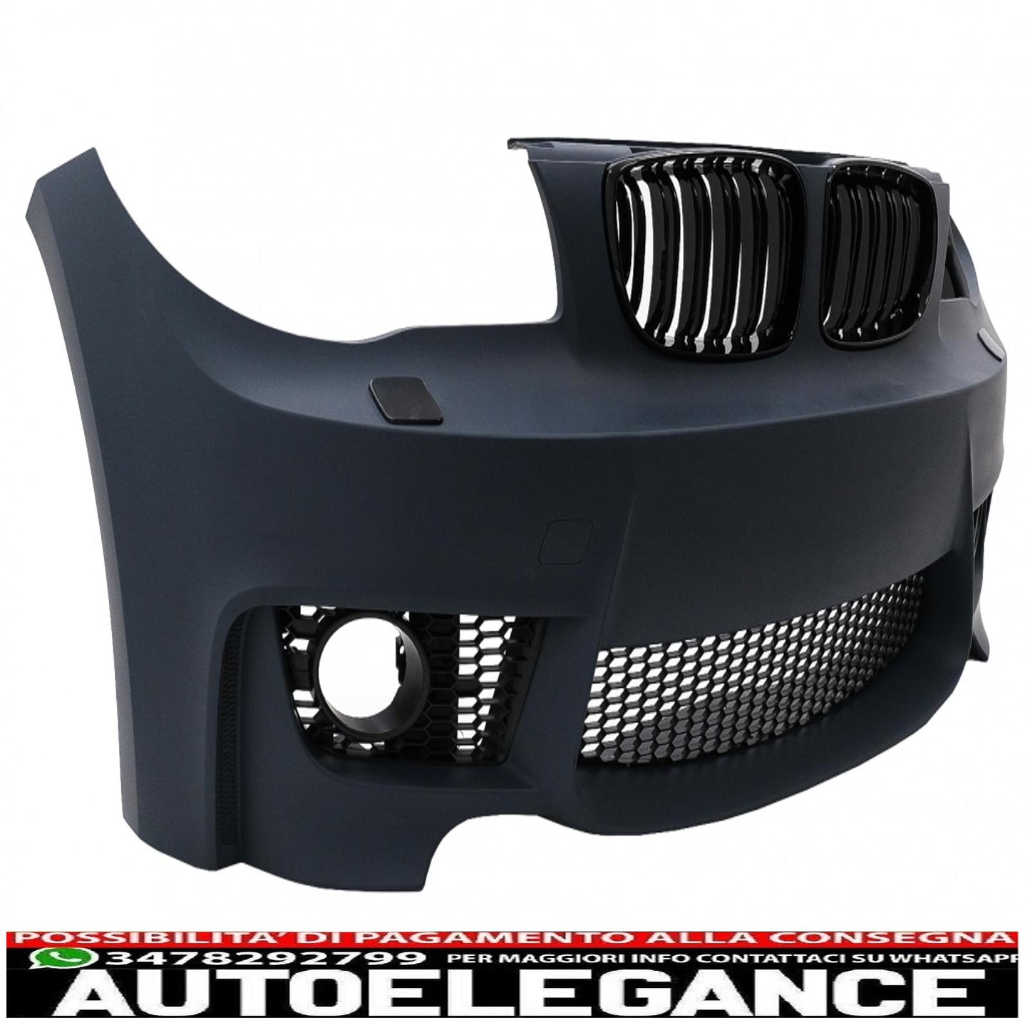 paraurti anteriore adatto per bmw serie 1 e81 e82 e87 e88 (2004-2011) design 1m