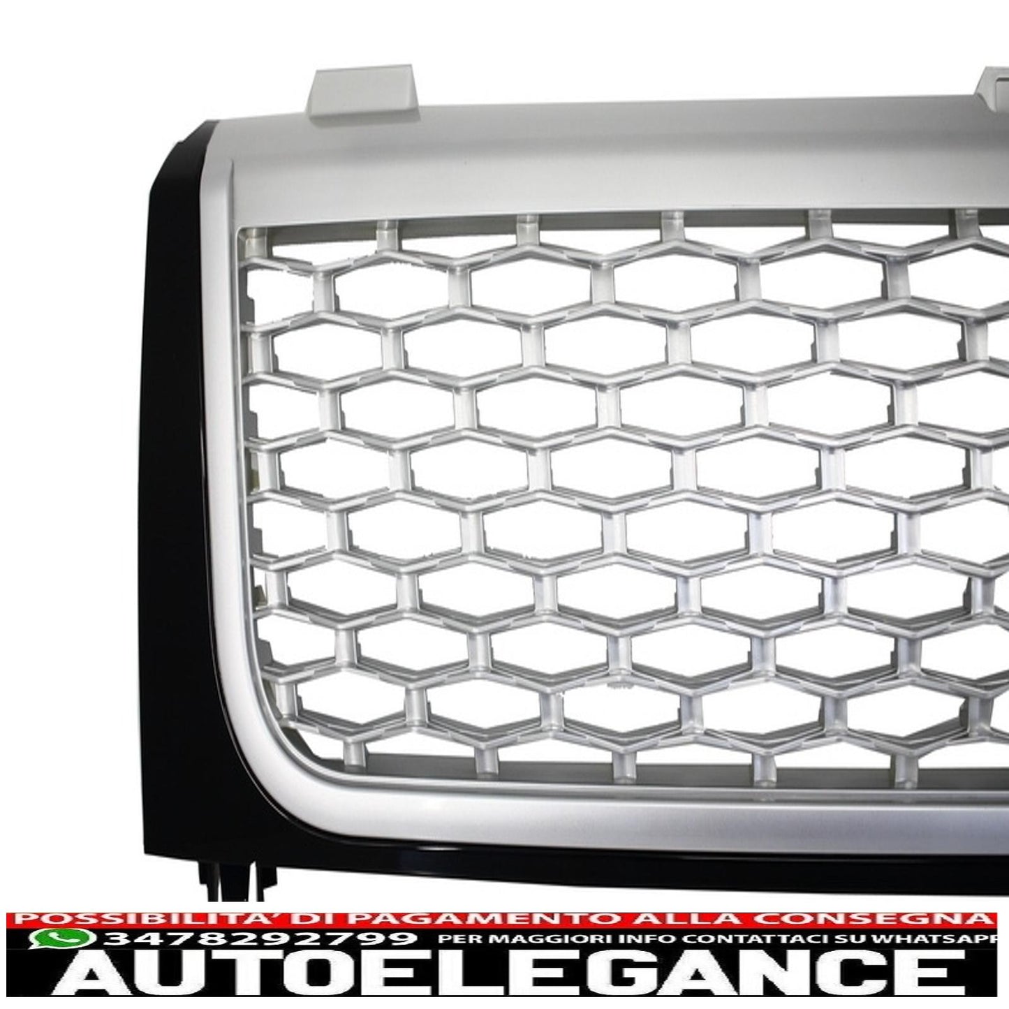griglia centrale nero-argento prese d'aria laterali nere adatta per land rover vogue iii l322 (2002-2005) autobiografia edizione sovralimentata