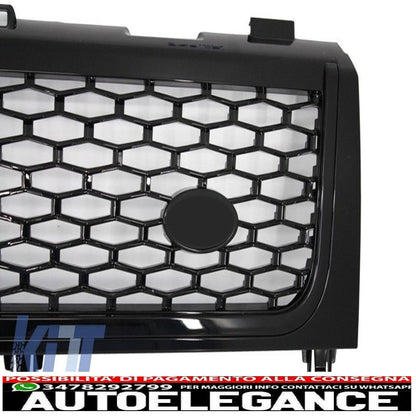 centre grille and side vents assembly suitable for land rover vogue iii l322 (2002-2005) all black autobiography supercharged edition
