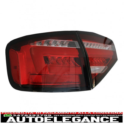 led rear lights suitable for audi a4 b8 (2012-2015) limousine red white dynamic sequential cornering lights