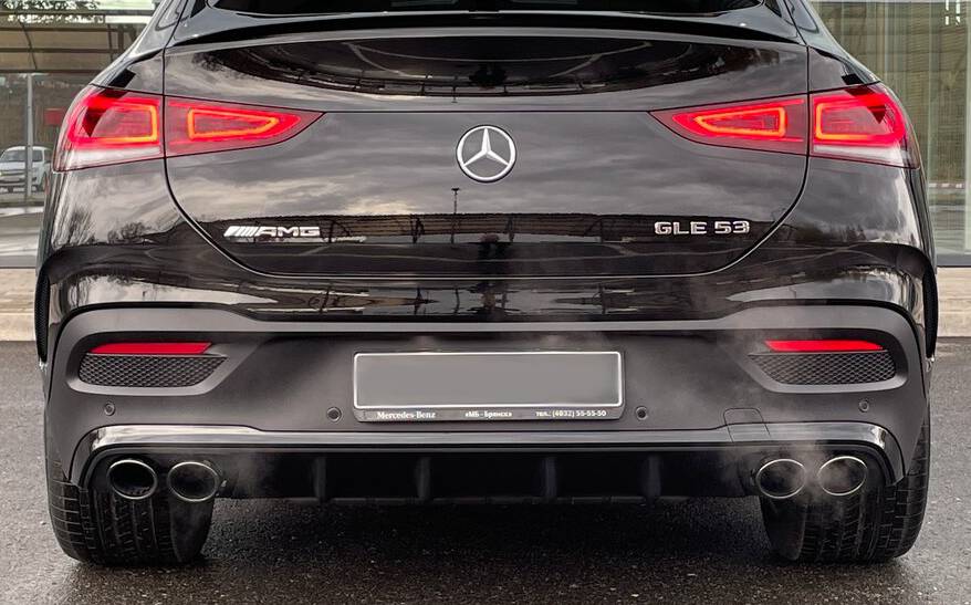 DIFFUSORE+TERMINALI ADATTI PER MERCEDES-BENZ W167 C167 GLE COUPE LOOK 53 AMG