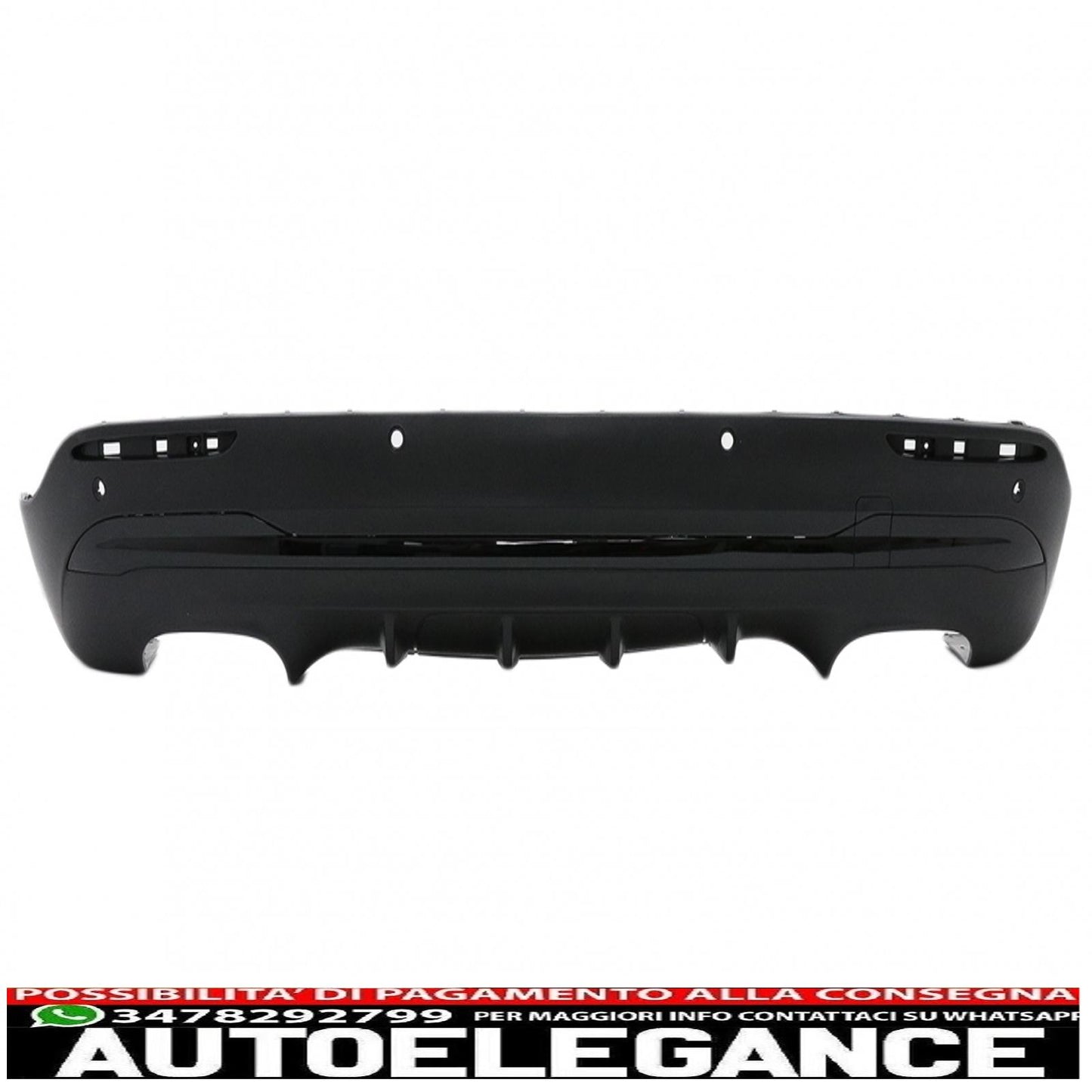 Rear Diffuser and Black Exhaust Tips Suitable for Mercedes Gla Suv H247 Sport Line (2020-) Aero 45s Design Night Package 