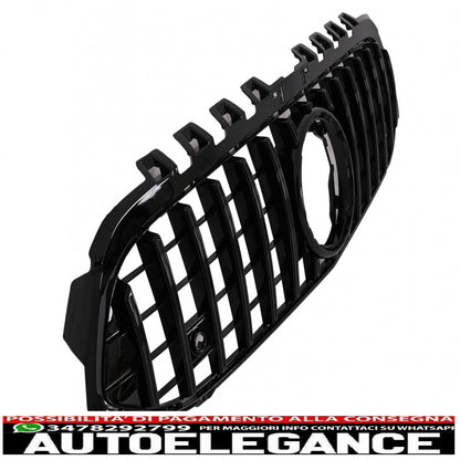 central grille suitable for mercedes a-class w177 hatchback v177 sedan (04.2018-up) gt-r design panamericana black