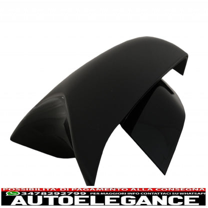 Front Bumper Spoiler Lip with Mirror Covers Fit for BMW 5 Series F10 F11 Sedan Touring (2015-2017) M-Performance Piano Black 