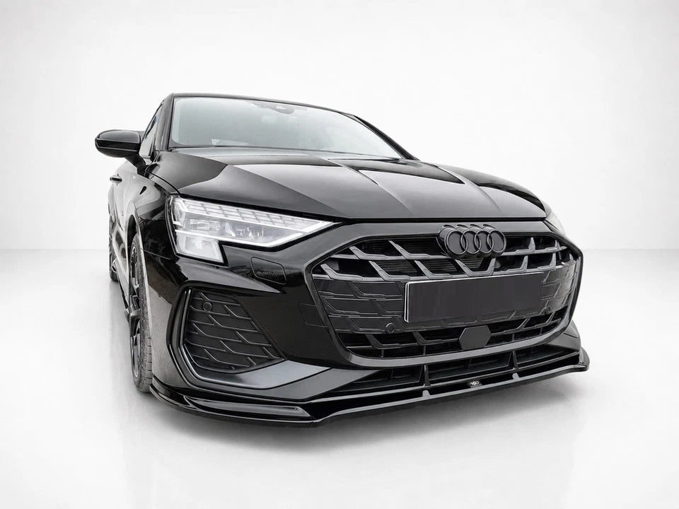 👉Splitter anteriore per Audi S3/A3 S-Line 8Y facelift 24- in ABS nero lucido👈