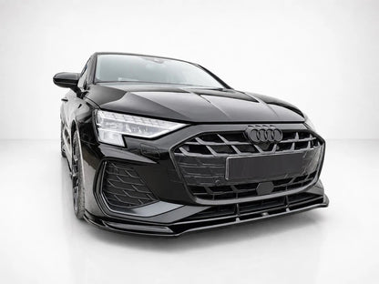 👉Splitter anteriore per Audi S3/A3 S-Line 8Y facelift 24- in ABS nero lucido👈