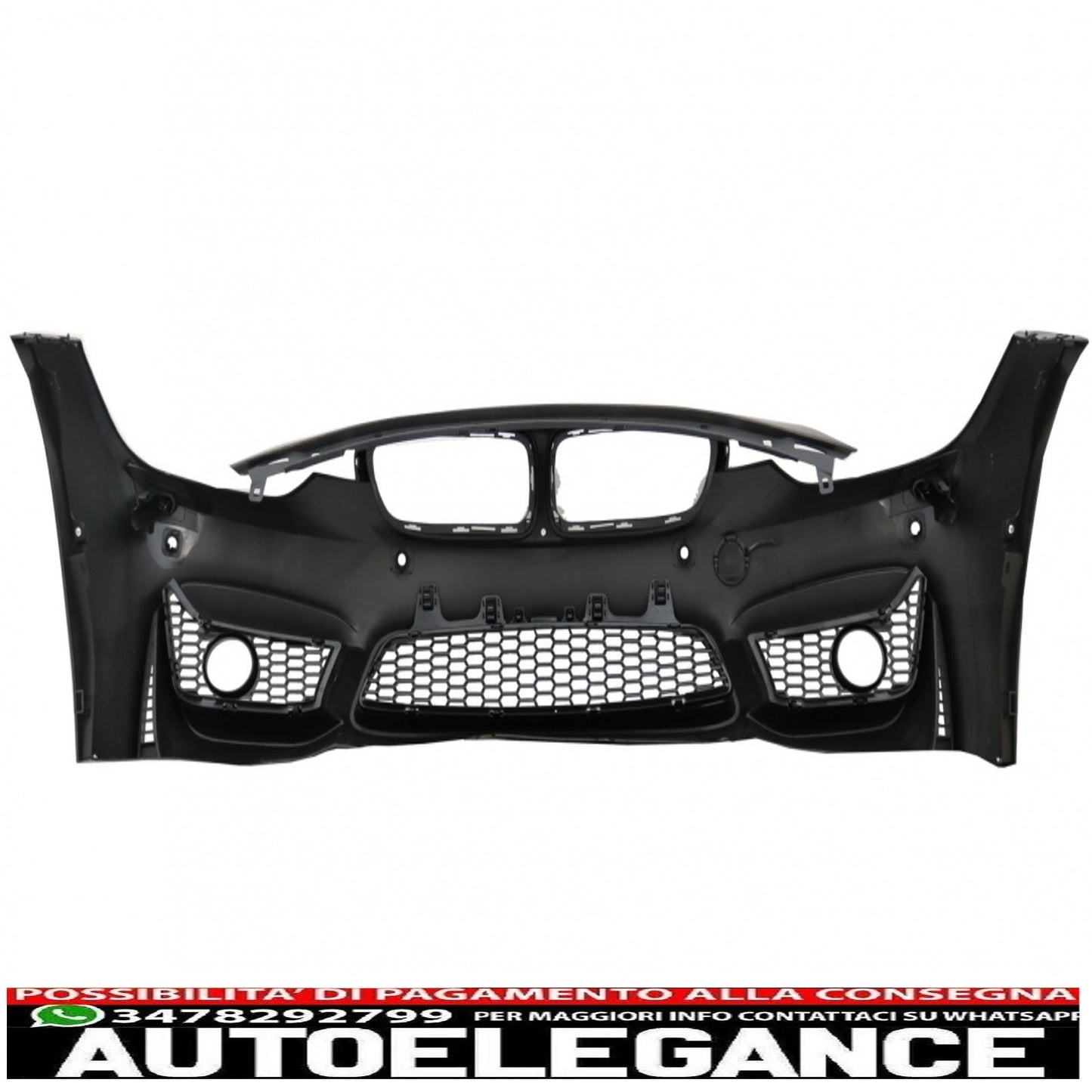 paraurti anteriore adatto per bmw serie 3 f30 f31 non lci e lci (2011-2018) m3 sport evo design con alloggiamento fendinebbia