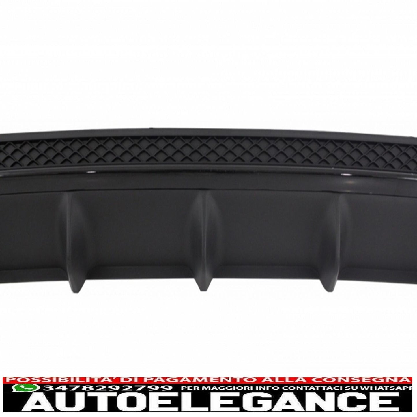 diffusore posteriore con terminali di scarico nero adatto per mercedes classe e w212 s212 amg sport line facelift (2013-2016) design e63